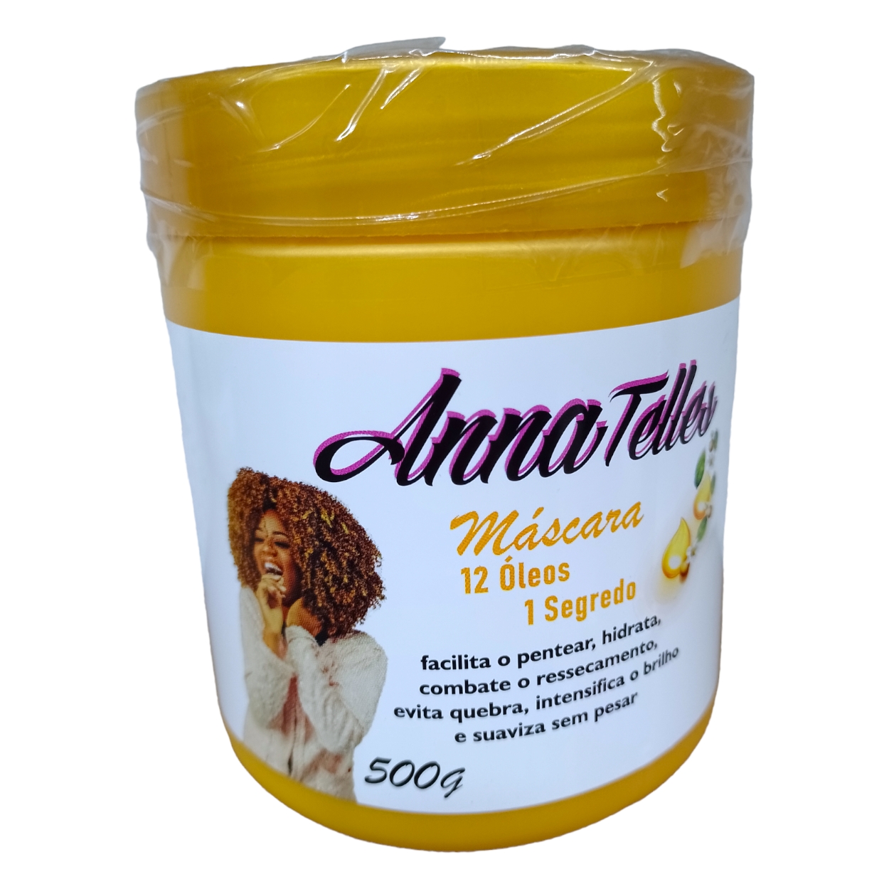 Máscara 12 Óleos Mel Cola 500g Argan Anna Telles