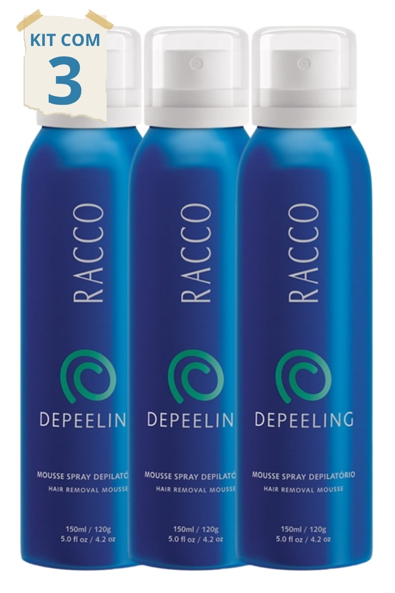 Mousse De Depilação, Cai Pelo Racco Depeeling Kit Com 3 Unid