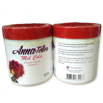 Kit 2 Fixador Mel Cola 500g Anna Telles Definidor Cachos - Cópia (1)