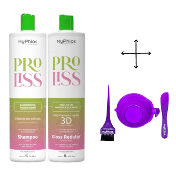 My phios Progressiva Shampoo E Gloss 1l Proliss + Acessórios