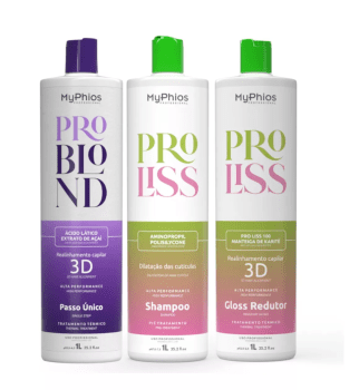 Kit Progressivas Proliss Blond 1l + Proliss 3d 1l Myphios