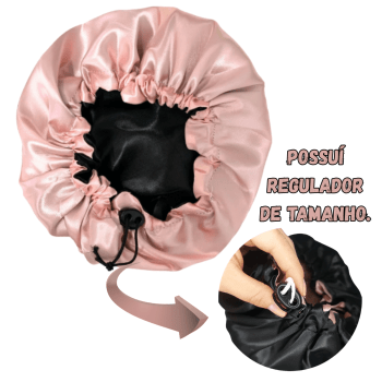 ouca de cetim Dupla Face Regulável + Scrunchie de Cetim Anti-Frizz Para Dormir
