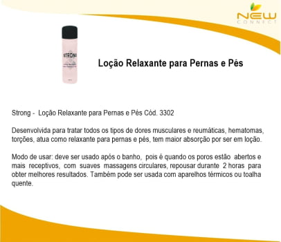 Loção Relaxante para pernas e pés + Óleo de Massagem Strong