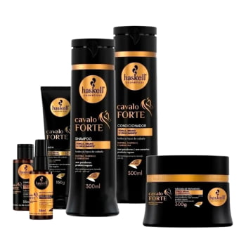 Kit Fortalecimento Capilar Haskell Cavalo Forte 300ml Completo 7un