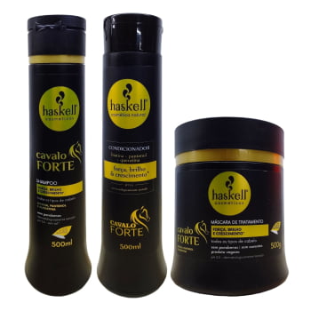 Kit Haskell Cavalo Forte Shampo Condicionador e Máscara 500g