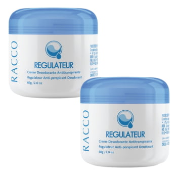 Combo 2 Cremes Desodorantes Anti Transpirante Regulateur Racco - 60g