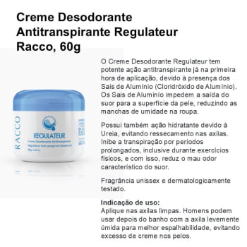 Racco Creme Desodorante Regulateur (em Pote)