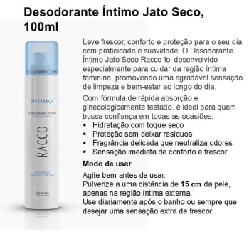 O DESODORANTE INTIMO RACCO