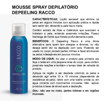 Mousse De Depilação, Cai Pelo Racco Depeeling Kit Com 3 Unid